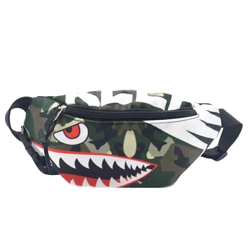 Dzxin Fanny Pack,Kids Bum Bag Bumbag Cartoon Hipsack Belt Bag Waist Bag Fanny Pack Fabric Nylon Money BeltCrossbody Chest Bag for Children Grils Boys Running Hiking Travel Sports (Camouflage)