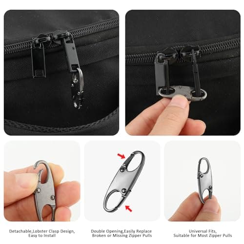 Mabor Zipper Clips Anti Theft Deterrent, 4 PCS Small Zip Puller Locks — view 6