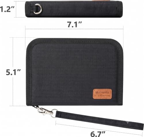 Passport Holder Travel Wallet for 2 Passports, RFID Blocking, Black — view 3