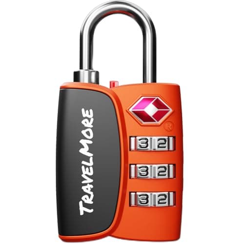 TravelMore TSA Approved Luggage Locks, Suitcase Padlocks with Combination