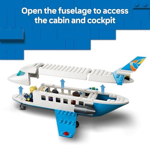 LEGO City Passenger Jet Toy - Plane Model Kit w/ 4 Minifigures & Travel Accessories - Educational Set - Birthday Gift Idea for 4+ Year Old Boys - 60492 — view 6