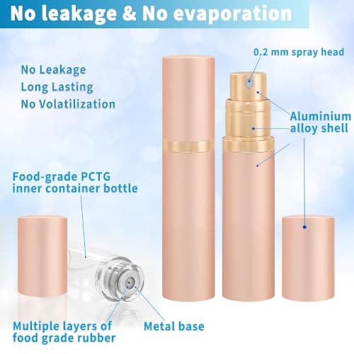 5ml 2-Pack Travel Refillable Perfume Atomiser Bottle, Perfume Refill Bottle — view 3