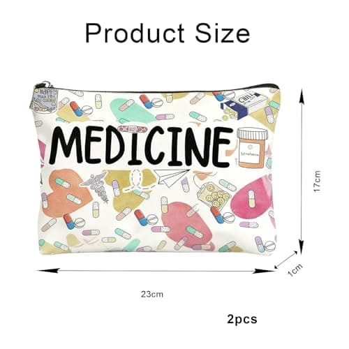 2 Pack Medicine Bag, Travel Medication Bag Organiser Pouch — view 2