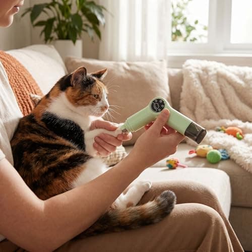 Compact Electric Cat Nail Clippers Multi Function Ergonomic Design for Easy Grooming At Home or Travel 216g (Mint Green) — view 2