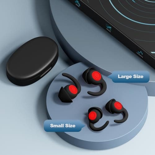 SUPCEAT Ear Plugs for Sleeping Noise Canceling, 2 Pairs(S/L) Reusable&Washable Earplugs Sound Blocking, Soft Silicone Noise Reduction Ear Plug for Sleep, Music, Parties, Festivals, Concerts — view 6