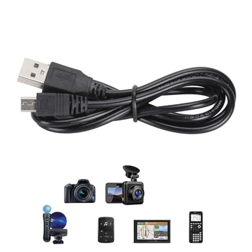 Mini USB Cable 10 Pack, Durable 480Mbps Charging Data Sync Cord for Desk Gaming Steel Reinforced Black 1M 3.3FT Mini B to USB A PVC Bundle — view 5