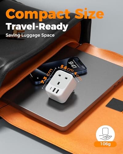 TESSAN South African Plug Adapter, UK to South Africa Plug Adapter with USB — view 5