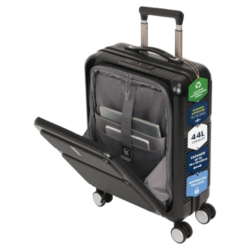 Aerolite 55x40x20 Expandable Cabin Suitcase with Front Laptop Compartment