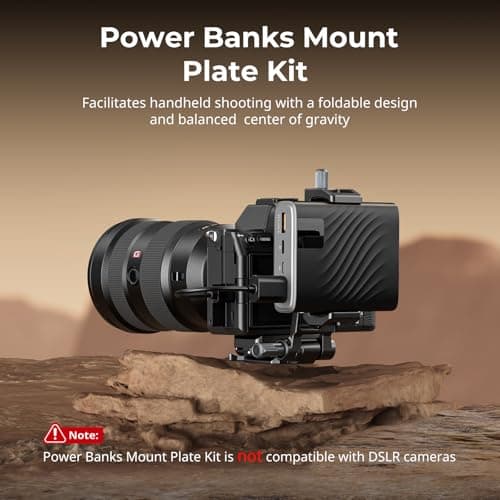 SMALLRIG Power Banks Mount Plate Kit, Power Bank Holder with Double Quick Release Plate for Arca-Swiss, Aluminum Alloy Adjustable Powerbank Mount Plate for Mirrorless Camera and Power Banks - 4695 — view 2