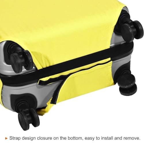 SURALIN 1 x Yellow Elastic Suitcase Cover, Anti-Scratch Medium Suitcase Cover, Travel Accessories — view 4