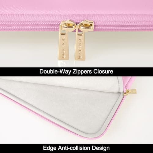 ARVOK 13 13.3 inch Laptop Sleeve Case,Waterproof Laptop Notebook Cover for MacBook Air MacBook Pro 13 14 inch, Computer Carrying Bag for HP ThinkPad Dell Lenovo Asus Acer MSI, Pink — view 6