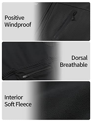 ARSUXEO Cycling Jacket Mens Winter Thermal Mountain Bike Jacket Softshell Coat for Waterproof and Windproof 16H black L — view 2