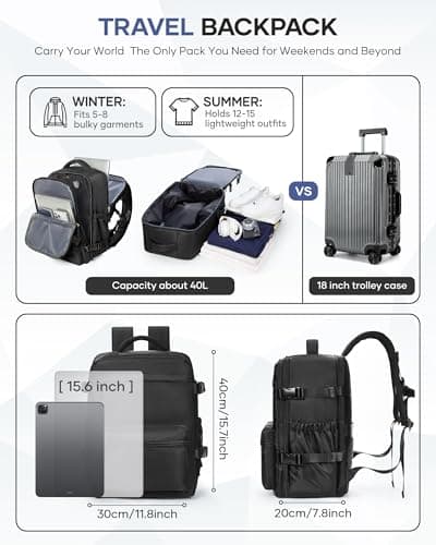 livbote Vacuum Backpack Travel Bag Vacuum Compression Backpack with Pump Ryanair 40x30x20 Carry on Cabin Bag Wizzair Waterproof Casual Daypack — view 6