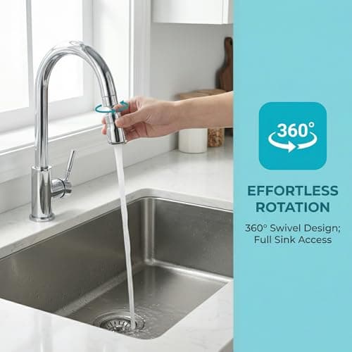 Kitchen tap Spray Head, 360° Swivel 2-Mode Universal Sink Faucet — view 6
