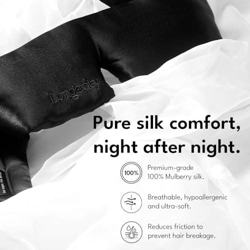 Longevity Sleep Kit Bundle – 100% Mulberry Silk Eye Mask with Silver Ion Infusion & Deep Sleep Mist (60ml) – Blackout Sleep Mask + Natural Pillow Spray with Essential Oils for Restful Sleep — view 6