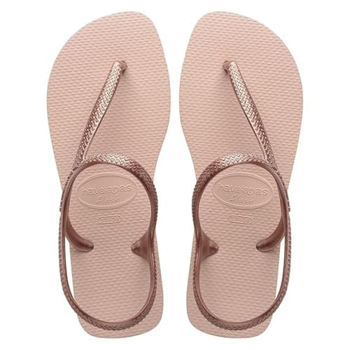 Havaianas - Flash Urban, Comfortable, Elegant, and Versatile Sandals, Closed Ankle, Metallic Crossed Straps, Women