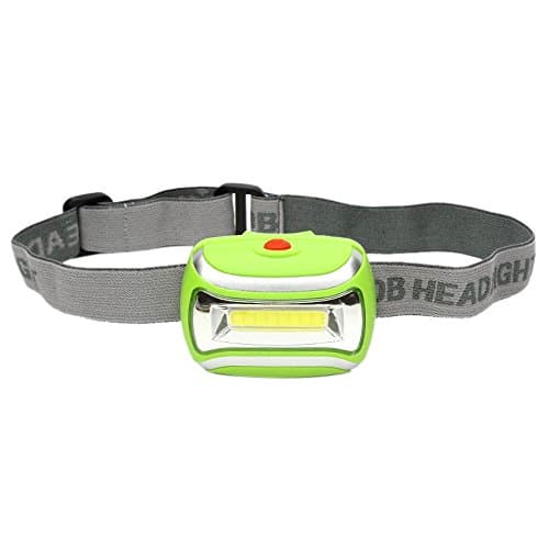 600LM COB LED Headlamp Outdoor Mini Headlight for Camping Hiking Running Cycling Night Activities (Green, One Size)