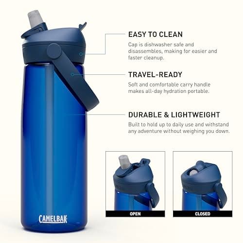 Camelbak THRIVE FLIP STRAW 740 ml – sport bottle – on-the-go flow valve – dust cover – swivel handle – for hiking and driving – Oxford, size: OS — view 3