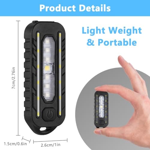 Adiwo Clip on Flashlight, Running Light for Runners, Hands Free Safety Lights for Walking at Night, Rechargeable Flashlight Portable LED Work Light with 5 Light Modes for Camping Hiking Walking Dog — view 2
