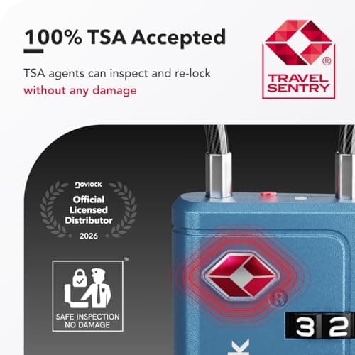 NovLock Suitcase Locks, TSA Approved Luggage Locks, 4-Digit Travel Padlocks — view 3