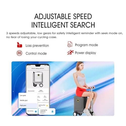 Electric Rideable Suitcase with App Control and Removable Battery for Travel Convenience — view 6