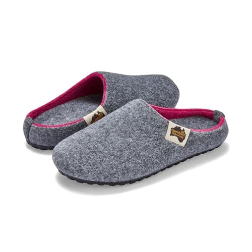 Gumbies Outback Indoor & Outdoor Slippers, Easy Slip On House Shoes with Recycled Materials, Ideas for Gift Giving for Men & Women, Grey & Pink, UK 3 — view 5