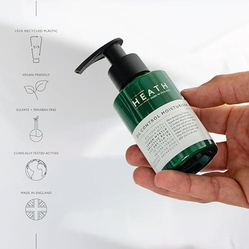 Heath Men’s Face Moisturiser 100ml, Oil Control with Lemon Myrtle and Salicylic Acid, Hydrate Skin, Prevents Breakouts, Exfoliates Pores, Healthier Skin, Gift For Him, Travel Size, Vegan Friendly — view 5