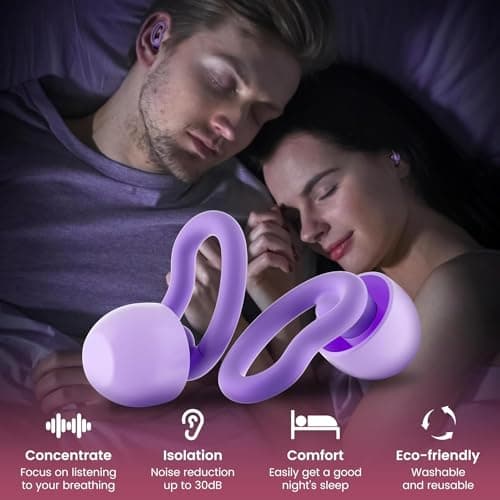 Ear Plugs for Sleep, Reusable Noise Cancelling Ear Plugs for Side Sleepers — view 3