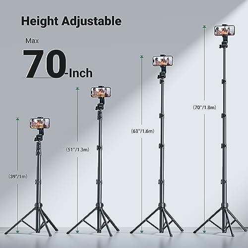 UGREEN iPhone Tripod Stand Filming 70”/1.8m Tall Selfie Stick — view 3