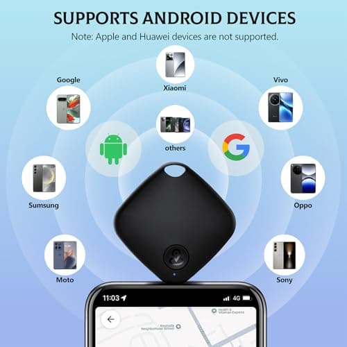 Air Tag -4 Pack,Bluetooth Android Tracker Tag Works in Google Find Hub(No Monthly Fee), Bluetooth Key Finder with Sound, Luggage Tags for Suitcases, Static Tracker Tag for Key,Wallet — view 6
