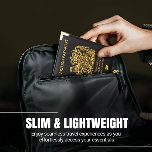 BMLIMITED BML Luxury Black British Passport Holder & Travel Wallet RFID Blocking Premium PU Leather Men, Women & ID/Cards The Royal Elegance — view 5