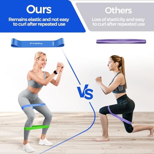 Fokky Resistance Bands, 5 Pcs Natural Latex Exercise Bands — view 4