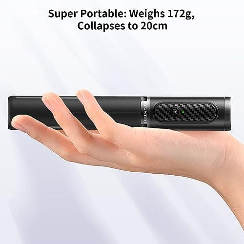 ATUMTEK Selfie Stick Tripod, 3-in-1 Extendable Aluminum Phone Tripod with Detachable Bluetooth Remote, Compatible with iPhone 17/16/15/14/13/12/11/11 Pro/XS Max/XR and Samsung Smartphones, Black — view 5