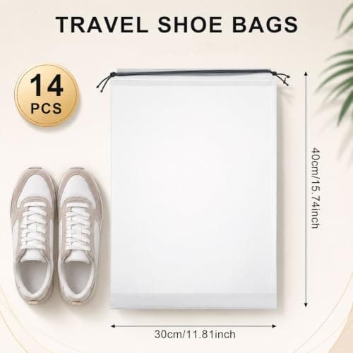 14 x dust travel shoe bags, shoe covers, dust proof — view 2