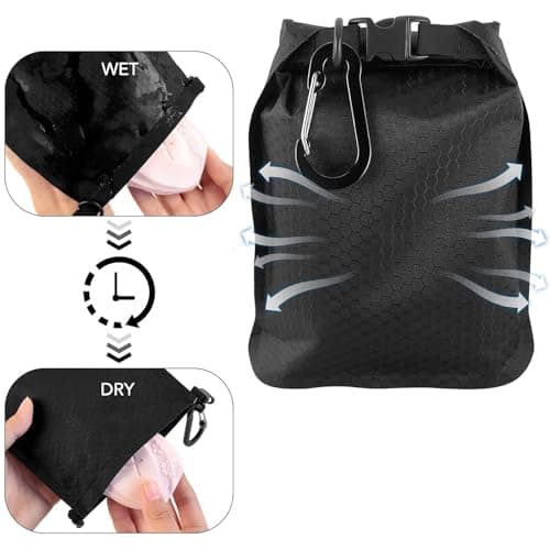 YUNYU Premium Soap Bag Travel Kit with Dual Mesh Pouches & Carabiner Clip - Waterproof, Quick-Dry Holder for Bath, Shower, Camping - Compact Case for Hotels, Gym, Outdoor Trips — view 3