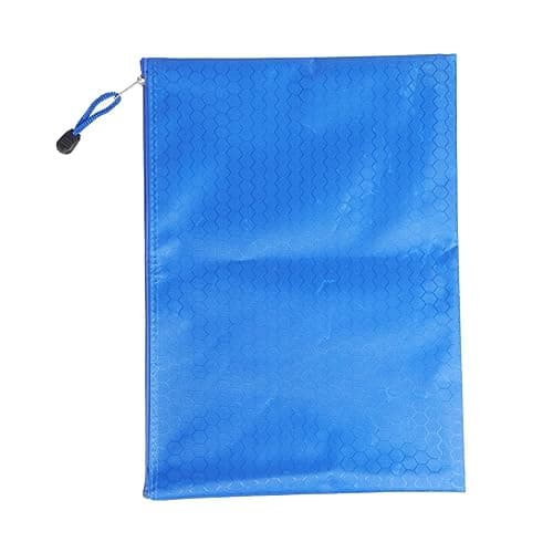 3pcs Zip File Bags Heavy Duty Fabric Blue Office Pockets — view 5