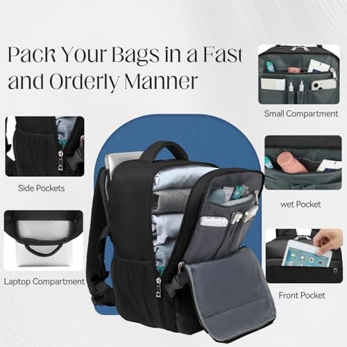 Xkdoai for Ryanair Cabin Bags 40x30x20 24L Underseat Backpack Hand Luggage — view 6