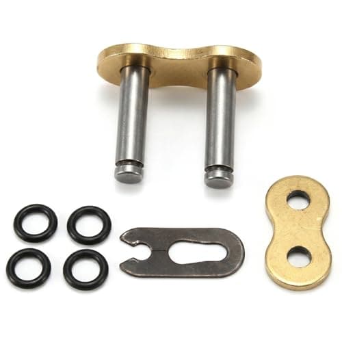 520HV Gold O Connector Link for DID - Ring Motorcycle Chain Master Link Connector Kit – 1 Set – High-Strength Steel Split Clip Chain Lock Joint – Motorcycle Engine Chain Repair and Maintenance