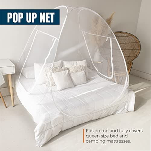 MEKKAPRO Portable Pop-Up Mosquito Net, 203x180x160cm (White) — view 3