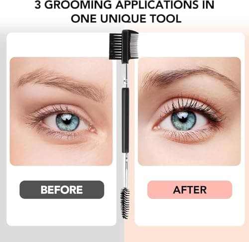 20 PCS Eyebrow Razor & 2-in-1 Dual-Ended Brow Brush, Facial Razor Shaper for Precisely Triming and Shaping Facial Hair Women's Trimmer Shaving Grooming Kit — view 5