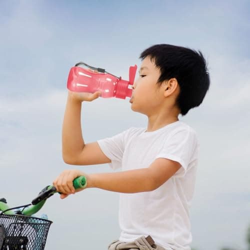 MILTON 4 pack 6 and 12 oz Kids Water Bottle for School Leak Free Flip Lid- Portable Small Sports Water Bottle for Adults Carry Strap Party Favors for Kids Prizes Gifts Goodie Bag Stuffers Bulk Pack — view 4