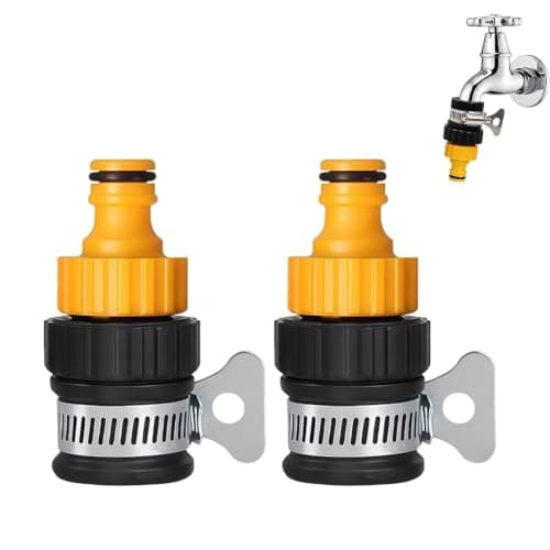 EUQWOSDD 2 Pack Universal Tap Hose Connectors, Mixer Tap Adapter for Kitchen Garden Bath