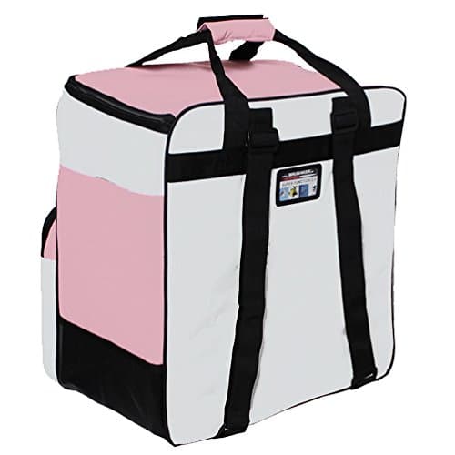 Brubaker Combo Ski Bag and Ski Boot Bag for 1 Pair of Skis up to 170 cm + Sticks + Shoes + Helmet Pink/White — view 4