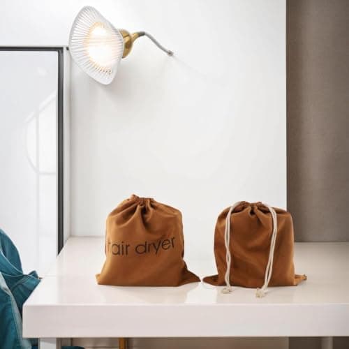 Foldable Hair Dryer Pouch for Suitcase Gym Bag Organiser(Brown) — view 4