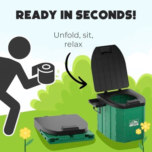 Keystone Peak Portable Camping Toilet – Foldable Travel Potty for Adults | Compact & Sturdy Porta Potty for Camping, Hiking, Car Trips & Emergencies – Comfort Anywhere — view 2
