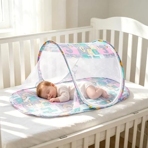 HATFRYF Foldable Baby Mosquito Net, Breathable Baby Bed Mosquito Nets, Storable for Home, Portable for Travel — view 6