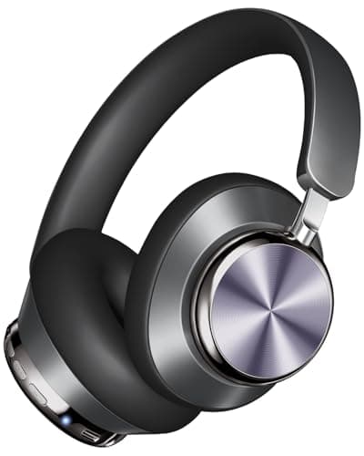 Wentronic Y03 Bluetooth Headphones Wireless Active Noise Cancelling Over Ear Headphones 48 Hours Playtime 6 EQ Music Mode High Sound Quality Headphones with Soft Ear Cushion - Grey