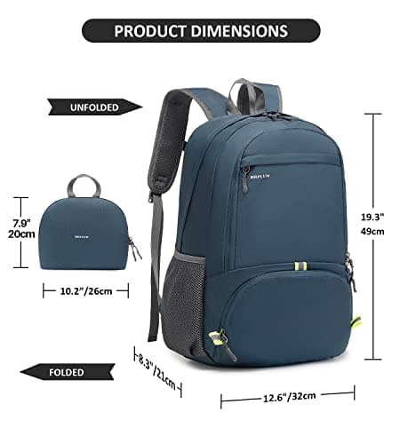 MRPLUM 30L Rucksack Foldable Ultralight Packable Backpack,Navy Blue — view 2