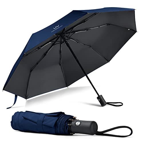 Vicloon Travel Umbrella 8 Ribs UV Sun Umbrella, Automatic Open & Close