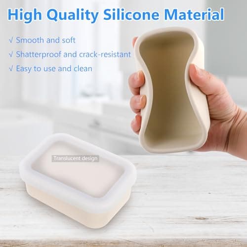 KUAOOAUK Silicone Travel Soap Case with a Draining Matandfoaming mesh bag — view 3